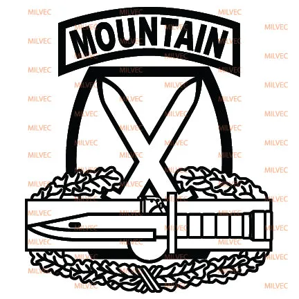 10th Mountain Combat Action Badge CAB vinyl