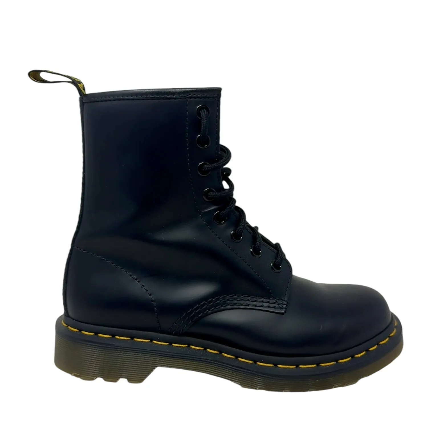 1460 Smooth Leather Lace Up Boots By Dr Martens In Black, Size: 7.5