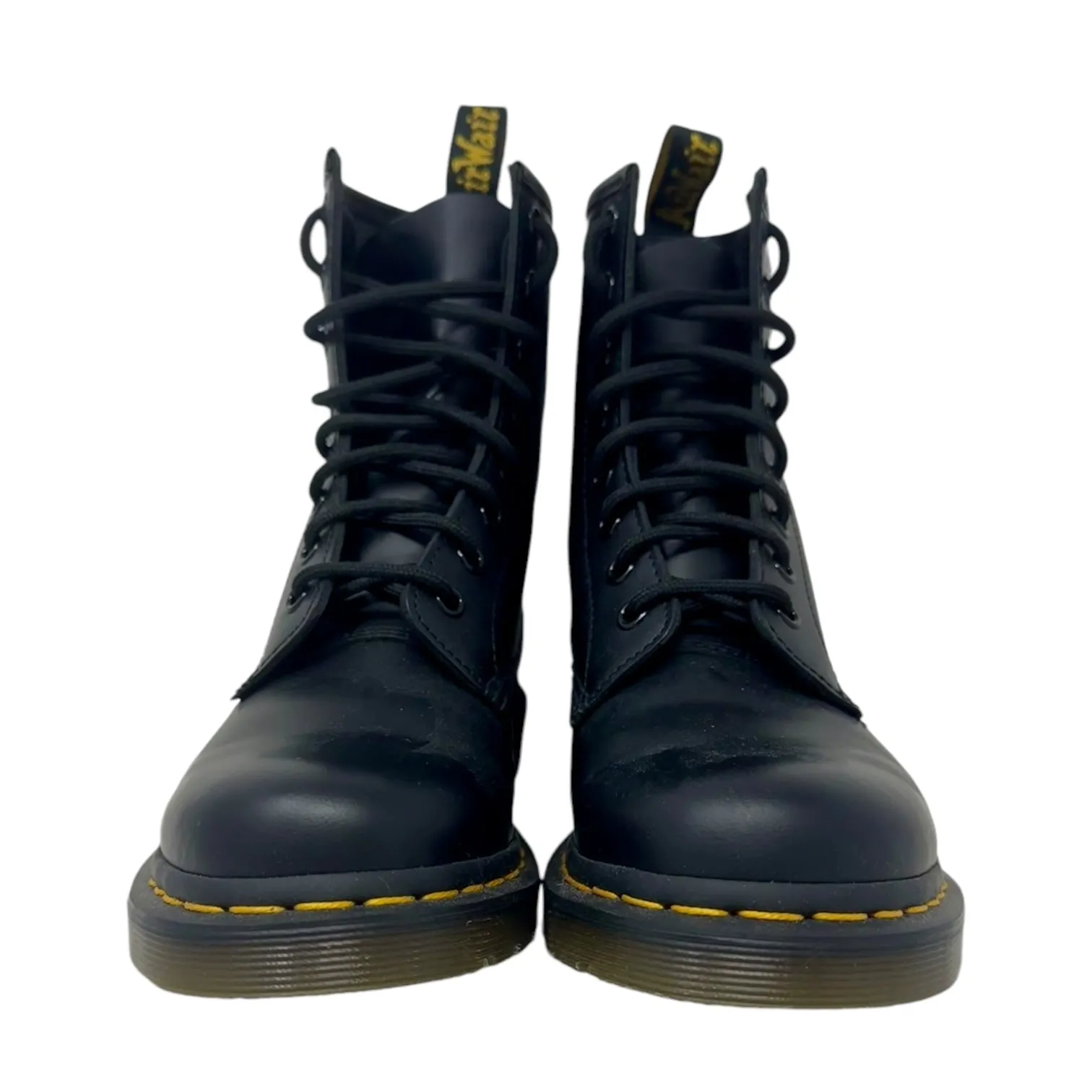 1460 Smooth Leather Lace Up Boots By Dr Martens In Black, Size: 7.5