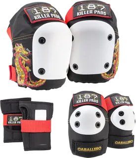 187 6-Pack Pad Set S/M-Caballero Dragon Black