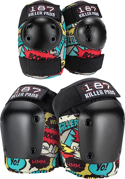 187 Combo Pack Knee/Elbow Pad Set S/M-Comic