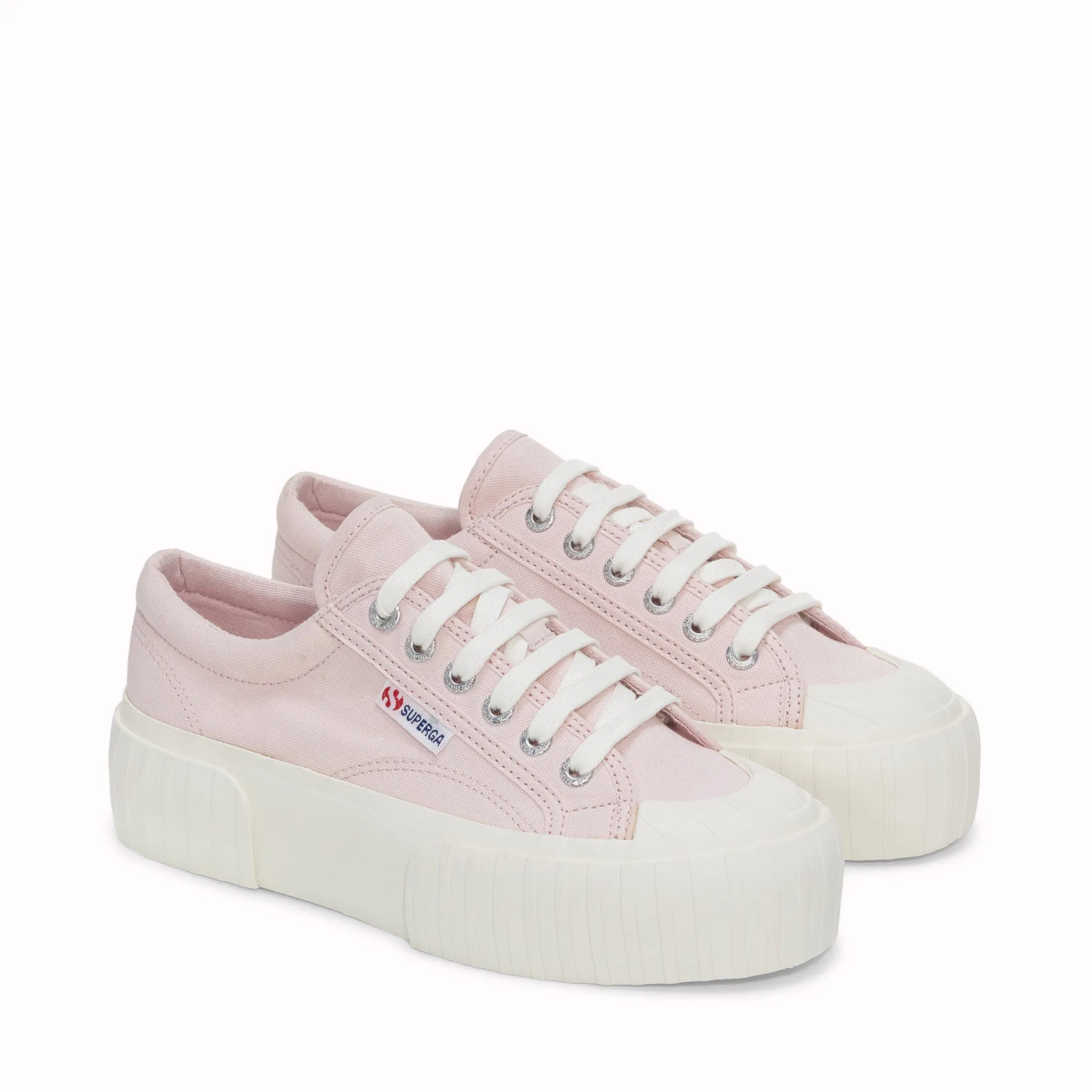 2631 Stripe Platform Sneakers - Pinkish Avorio