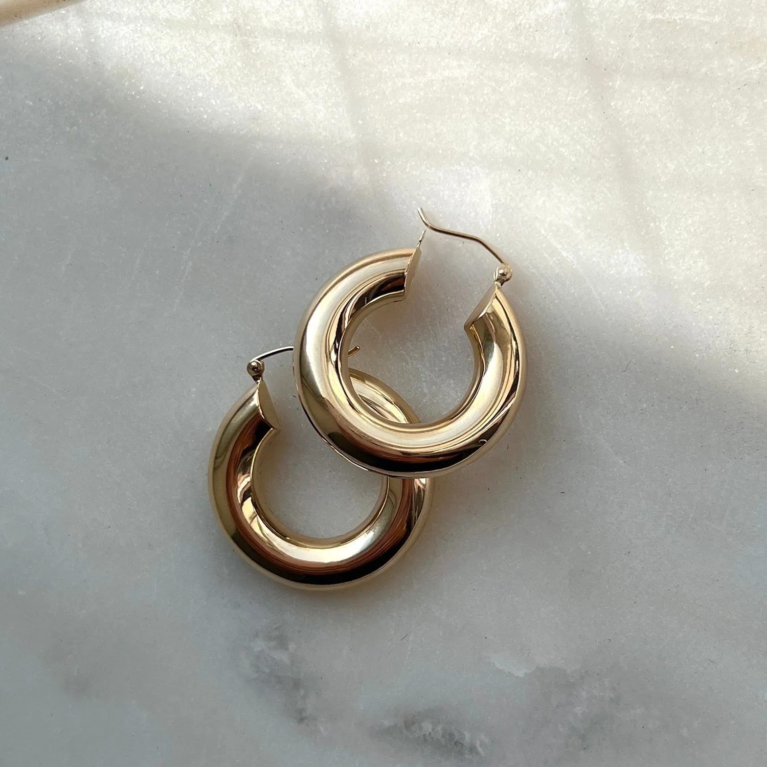 6mm Chunky Hoop Earrings