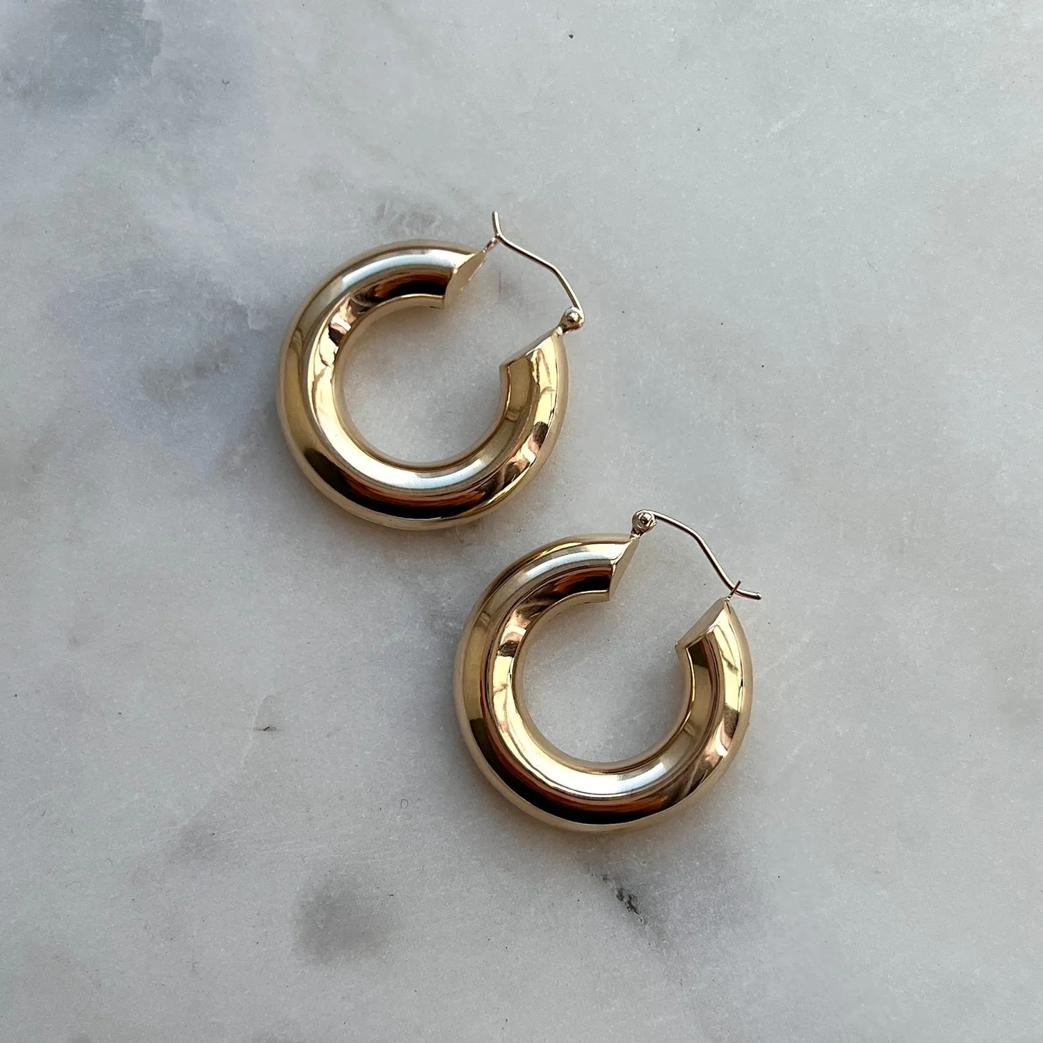 6mm Chunky Hoop Earrings