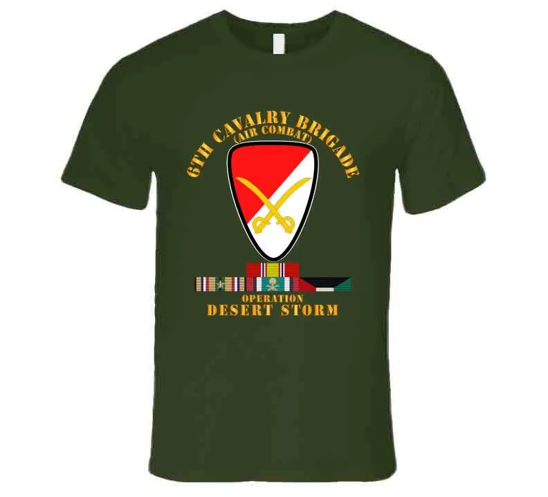 6th Cavalry Brigade - Desert Storm with Desert Storm Service Ribbons - Classic, Hoodie, Premium