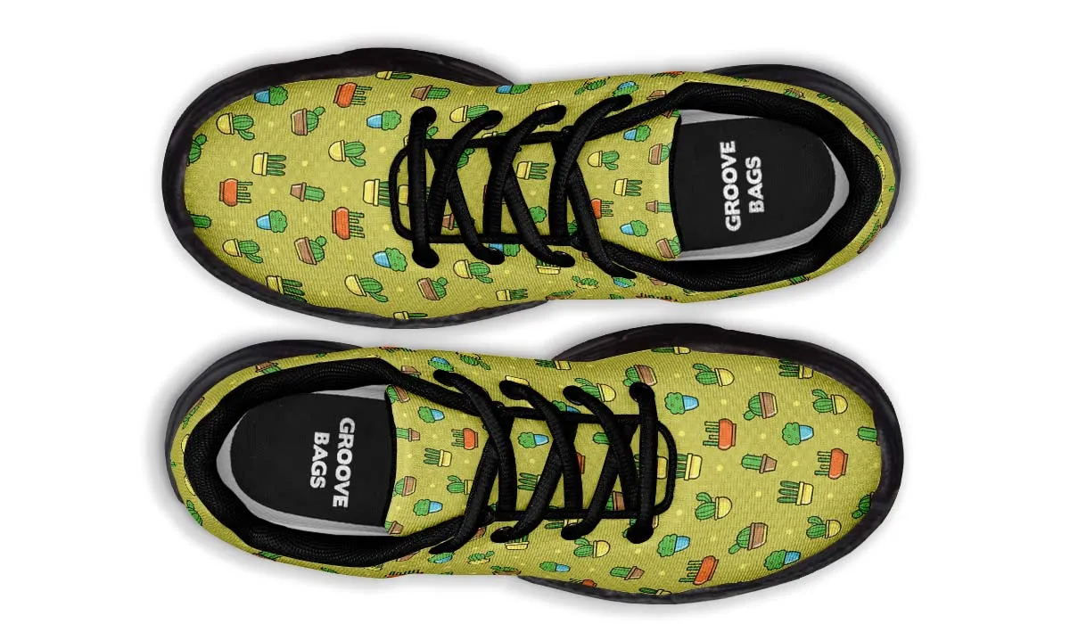 8 Bit Potted Plants Chunky Sneakers