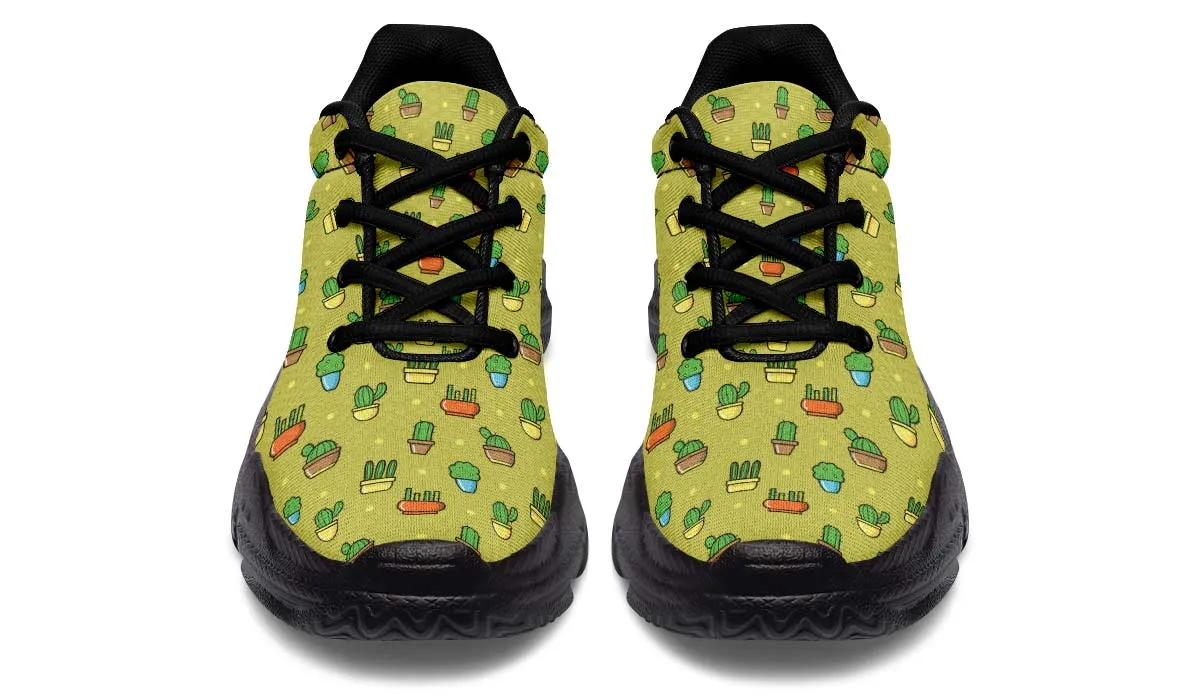 8 Bit Potted Plants Chunky Sneakers