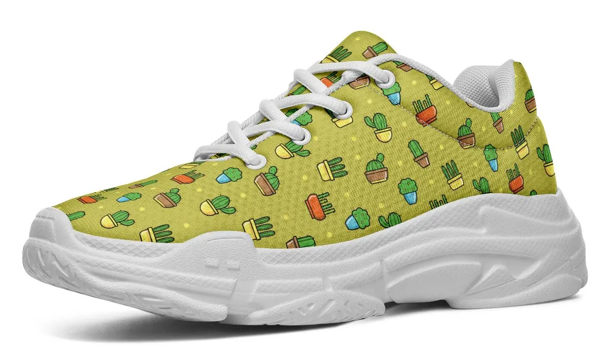 8 Bit Potted Plants Chunky Sneakers