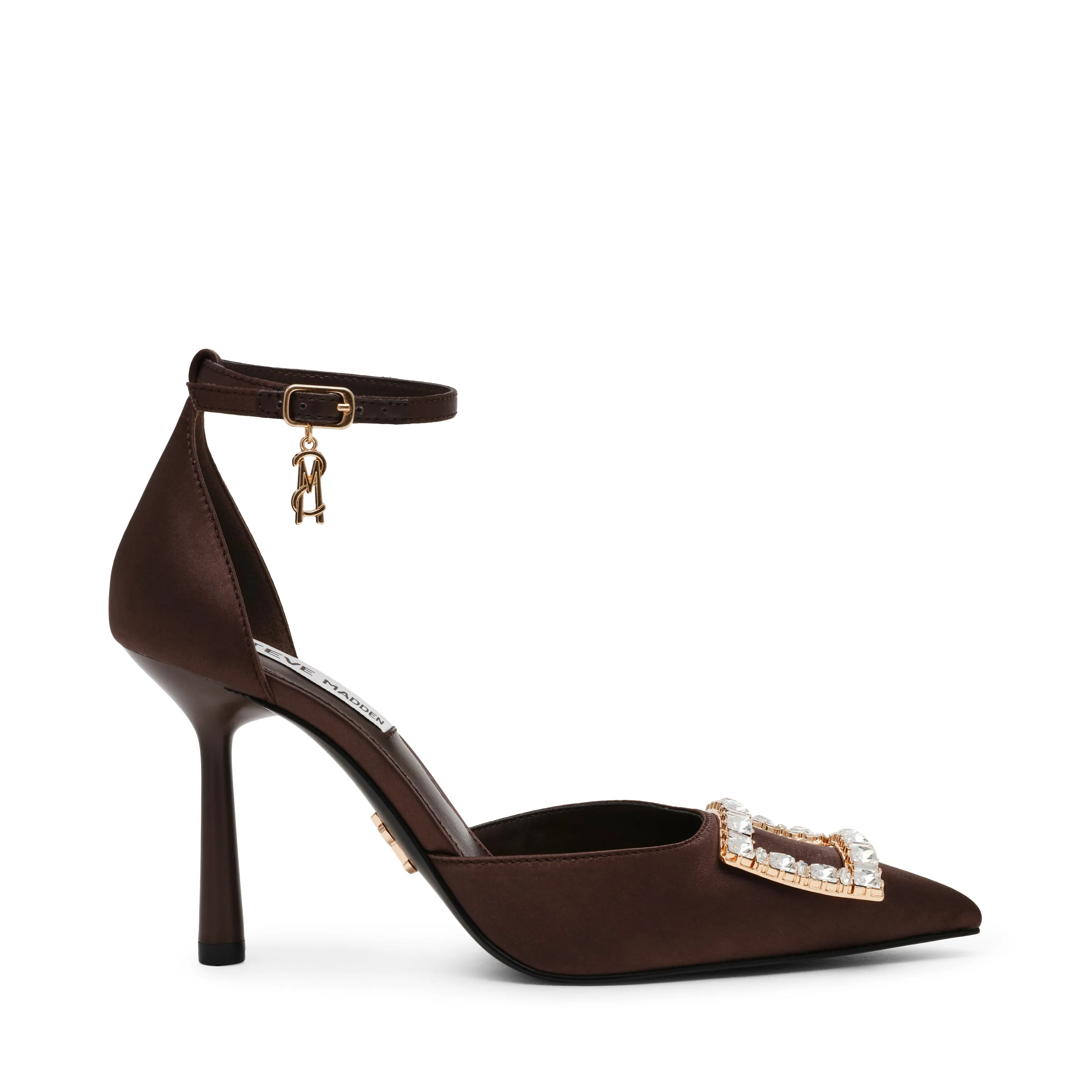 Accession Heeled Sandals BROWN SATIN