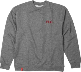 Ace Hutch Crew Sweatshirt - SMALL Gunmetal/Red