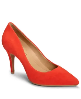 Aerosoles Orange Suede Slip On Classic Wrapped Stiletto Heeled Pumps