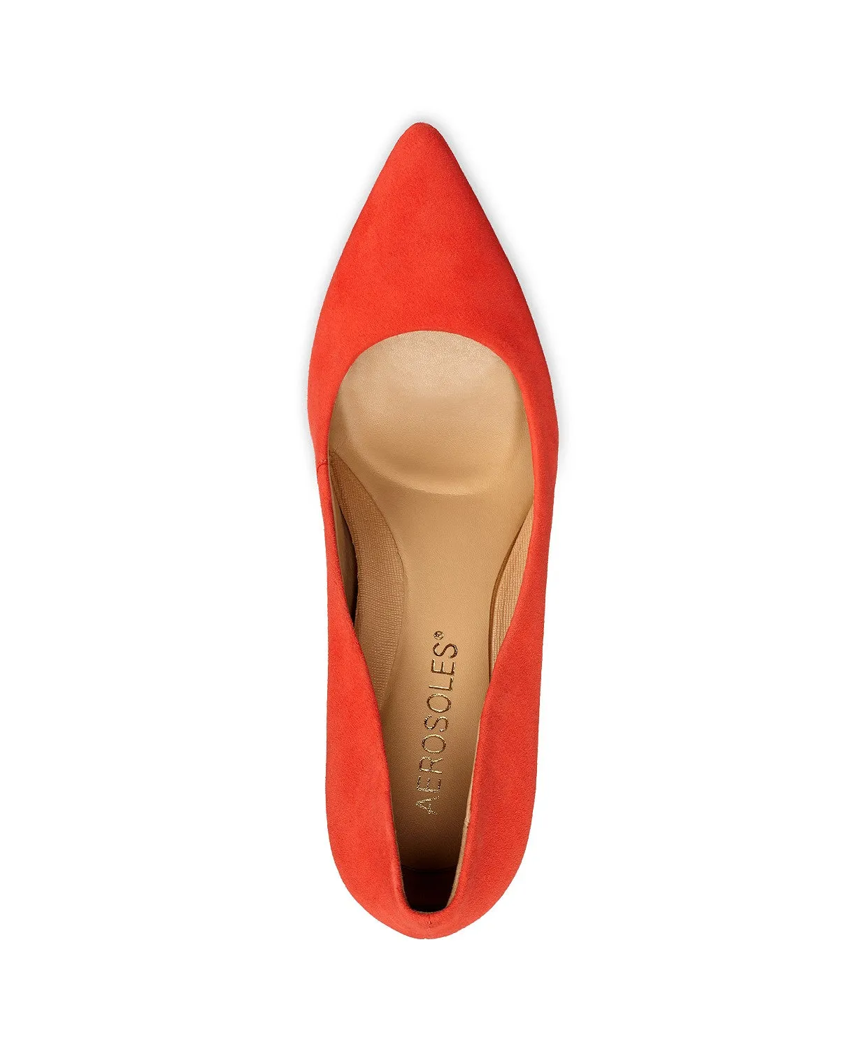 Aerosoles Orange Suede Slip On Classic Wrapped Stiletto Heeled Pumps