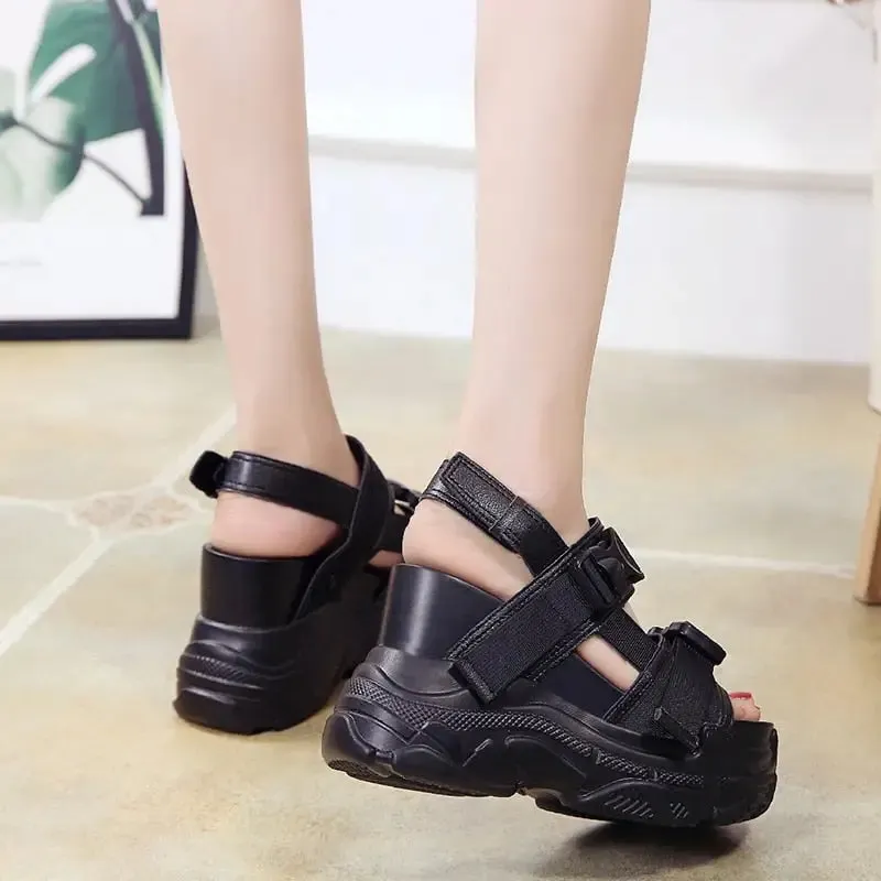 Aesthetic Vegan Platform Sandals