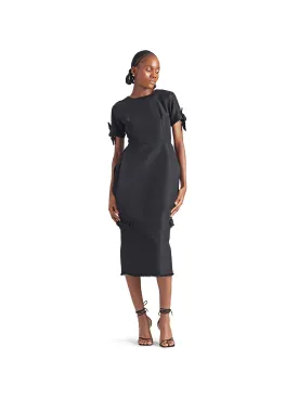 Akwete Midi Dress with Bows