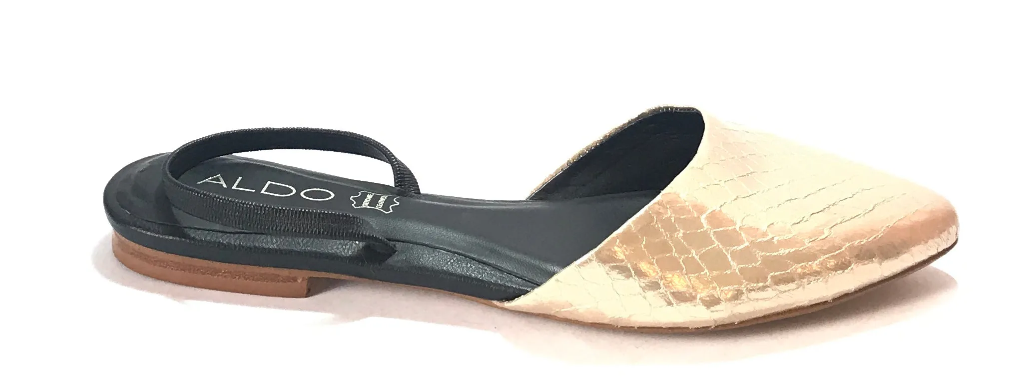 ALDO Gold & Black Snakeskin Mules | Brand New |