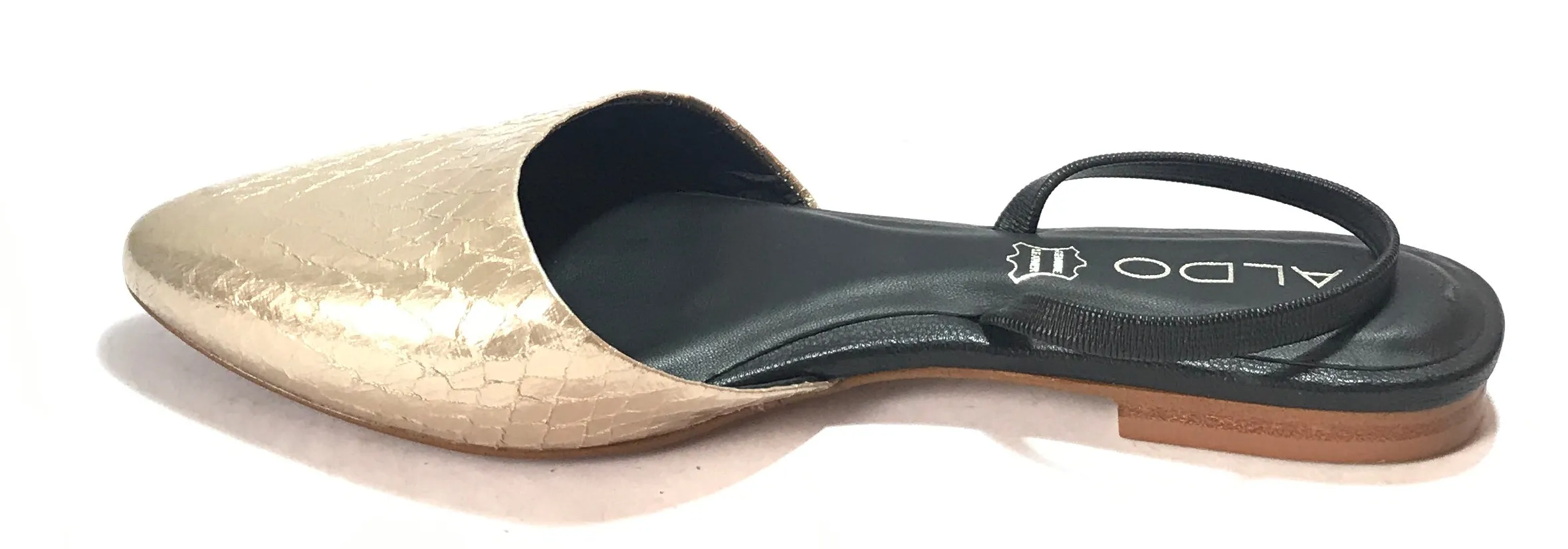 ALDO Gold & Black Snakeskin Mules | Brand New |