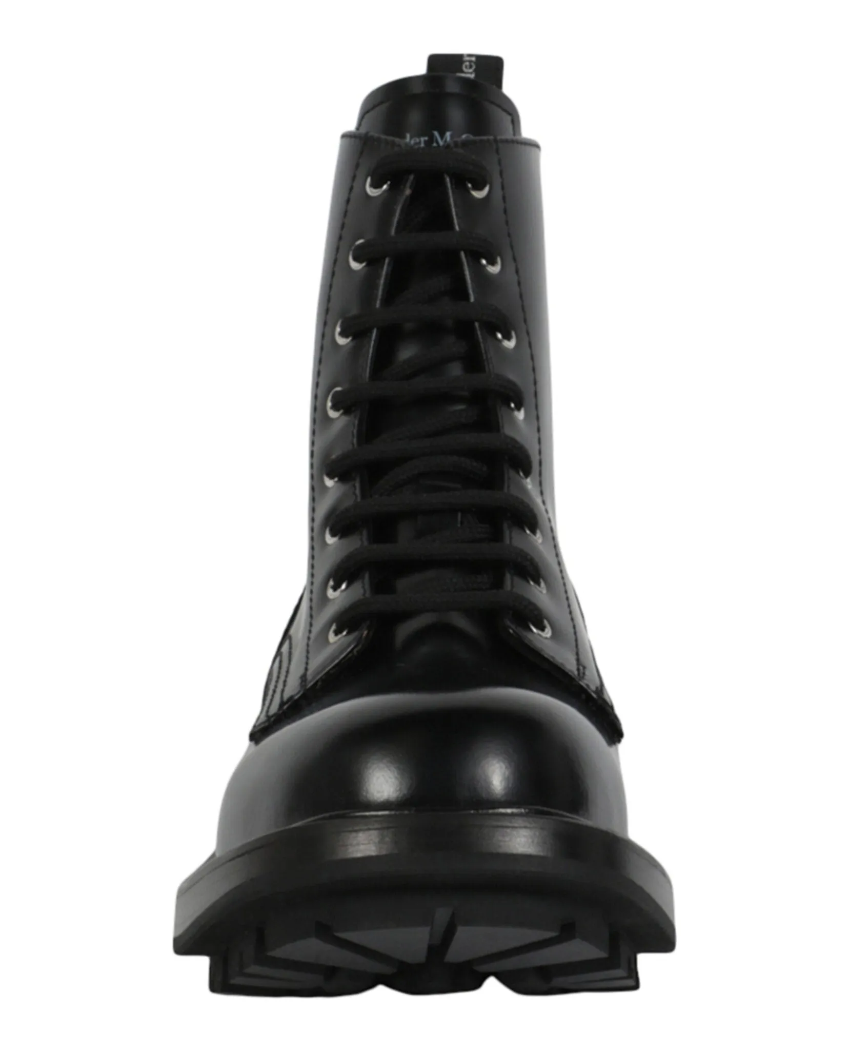 Alexander McQueen Mens Leather Ankle Combat Boots