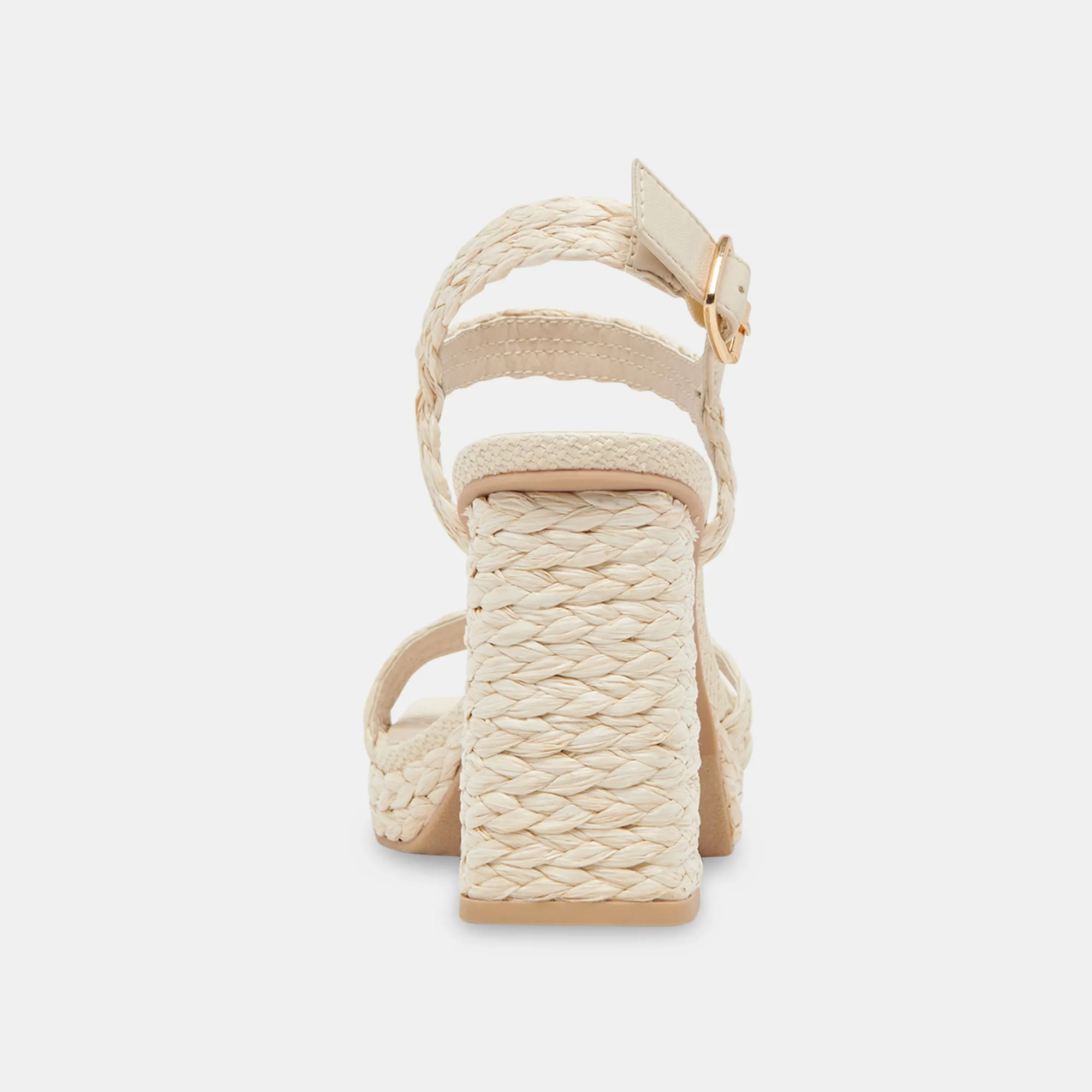 ALYSIA HEELS IVORY RAFFIA