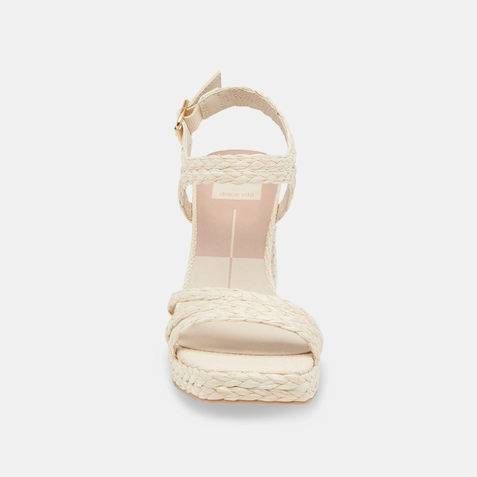 ALYSIA HEELS IVORY RAFFIA