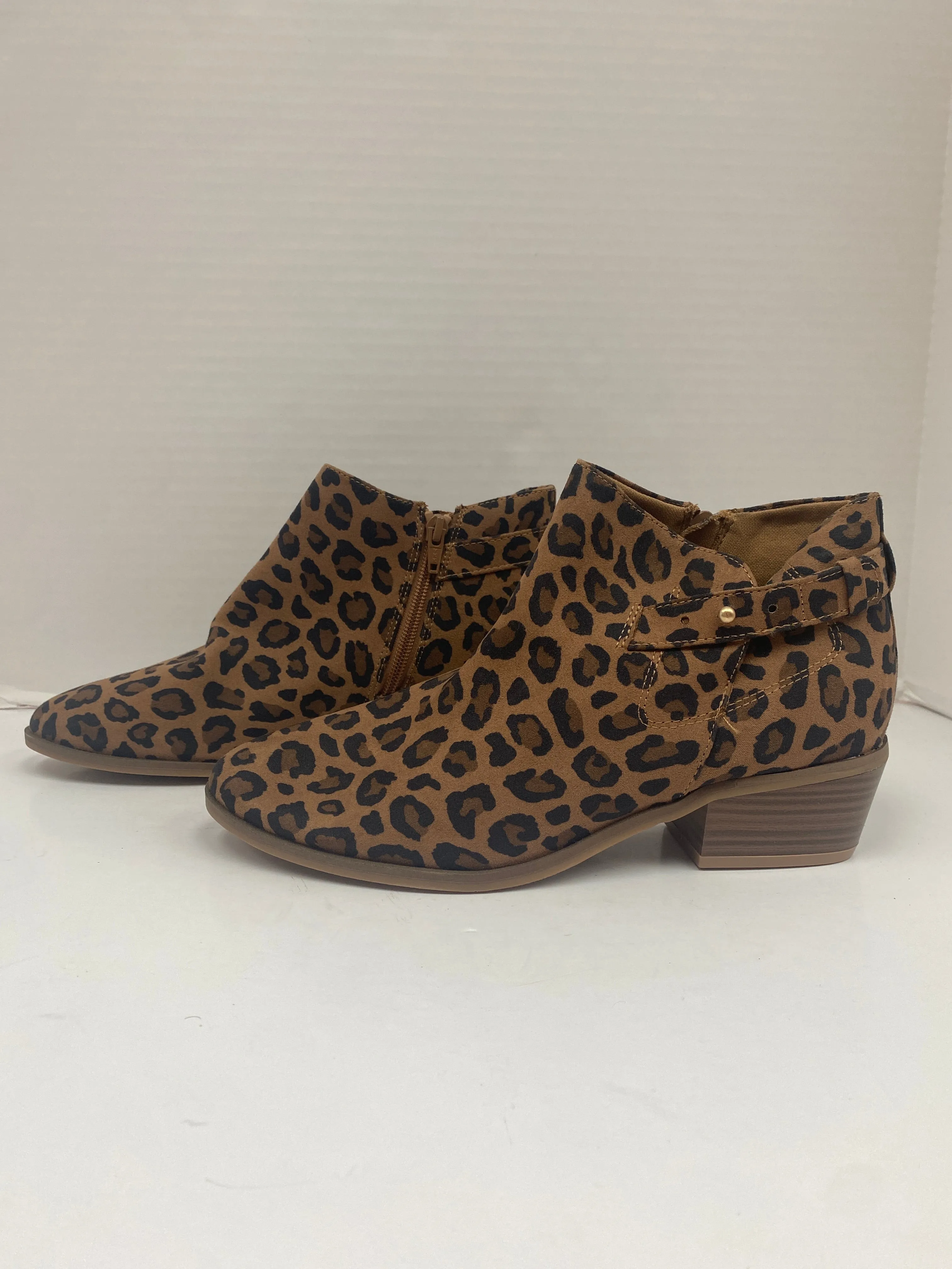 Animal Print Boots Ankle Heels Old Navy, Size 8