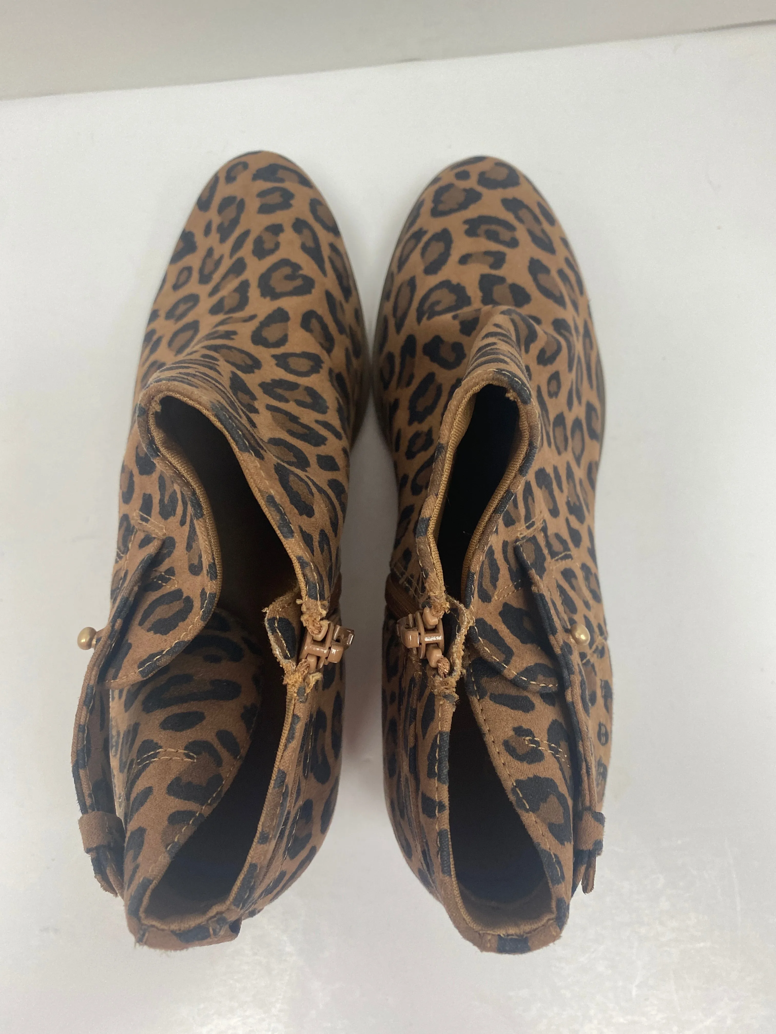 Animal Print Boots Ankle Heels Old Navy, Size 8