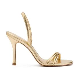 Annie Sandal In Gold Metallic Leather