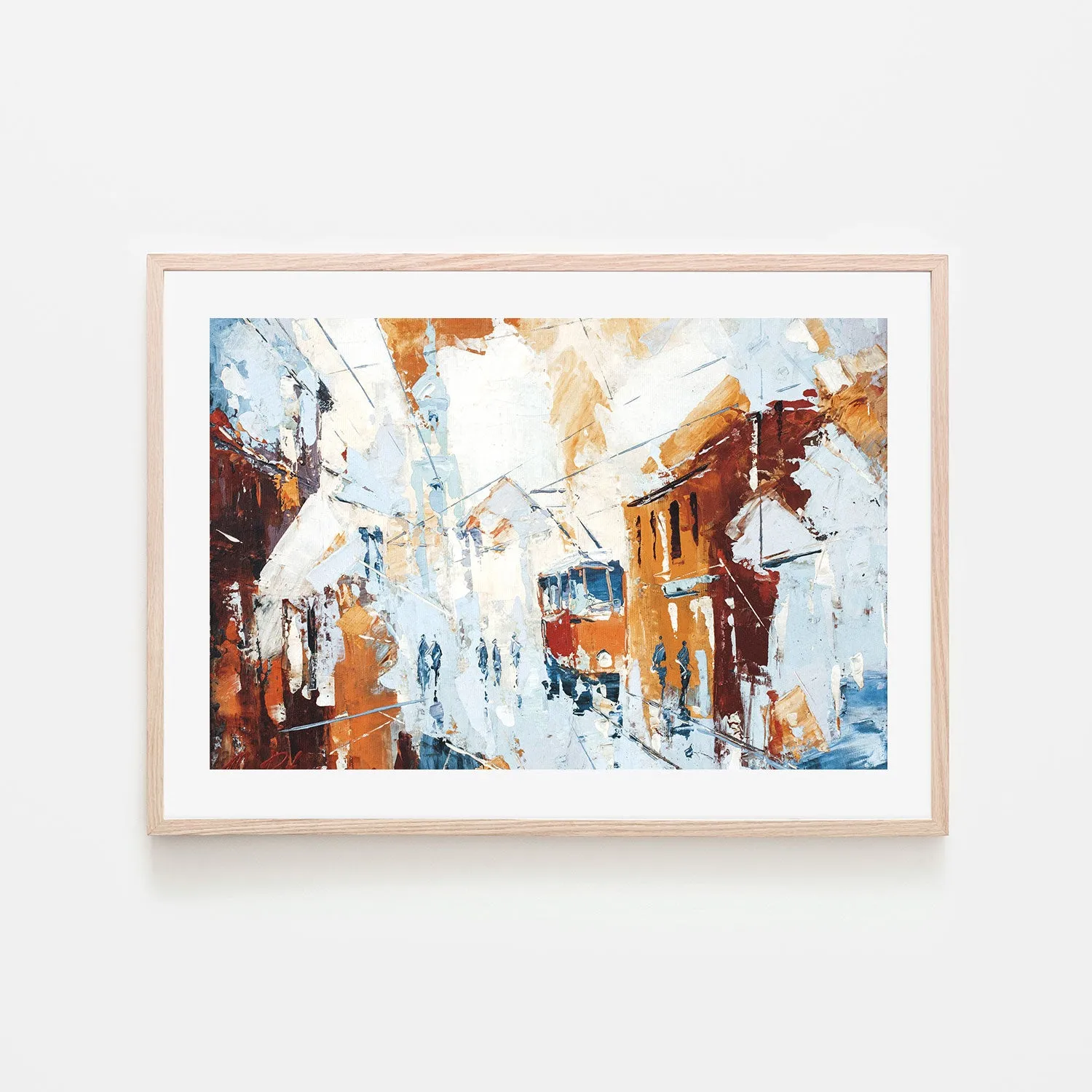 Architectural Explosion, Style B, Hand-Painted Canvas