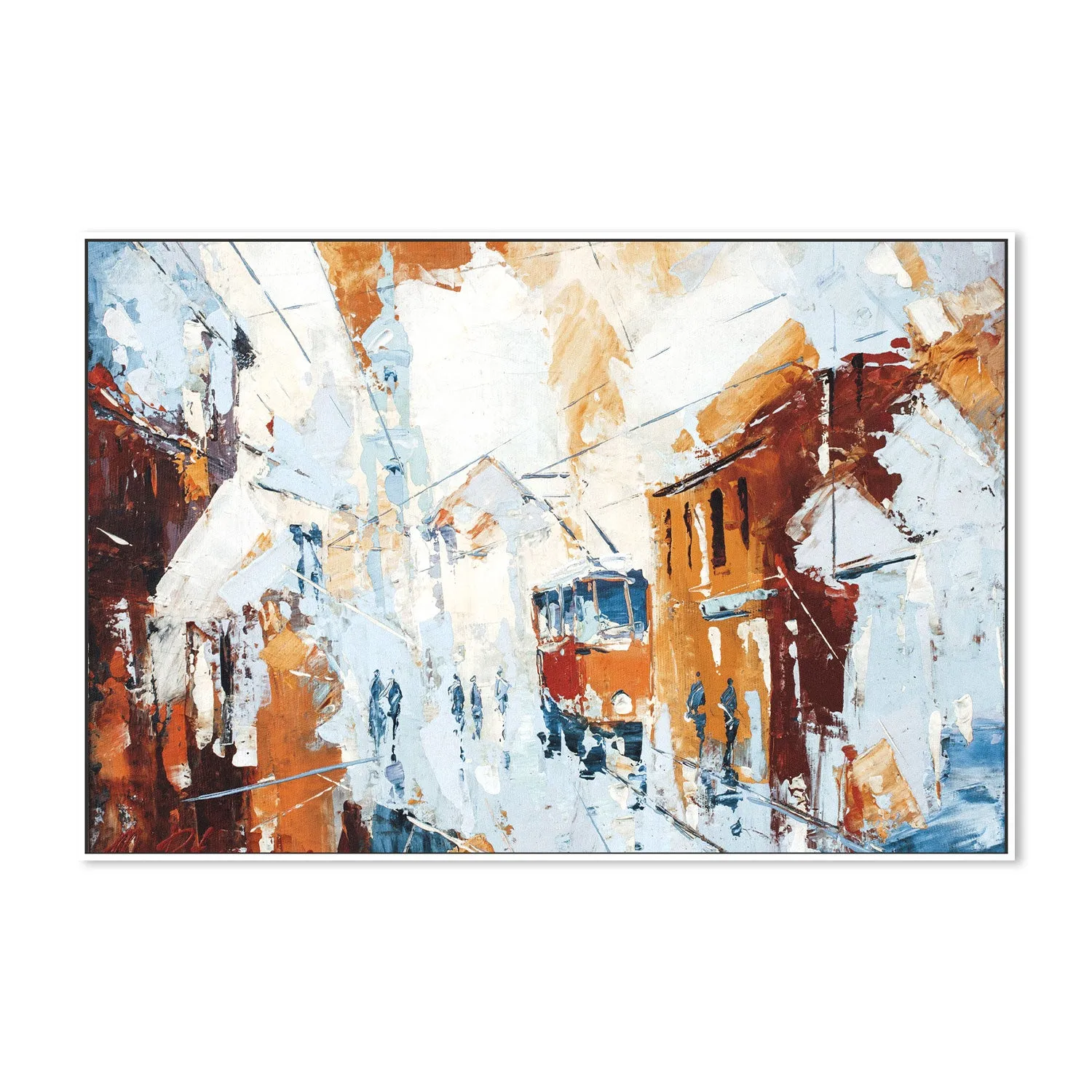 Architectural Explosion, Style B, Hand-Painted Canvas