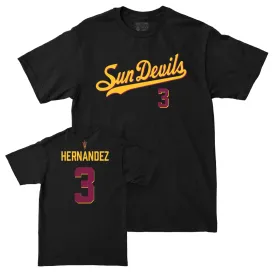 Arizona State Baseball Black Script Tee - Jonathon Hernandez