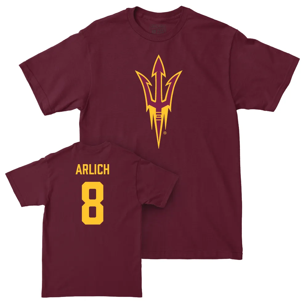 Arizona State Baseball Maroon Legacy Tee  - Max Arlich