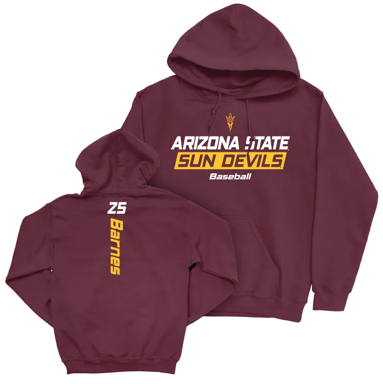 Arizona State Baseball Maroon Rush Hoodie - Bradyn Barnes