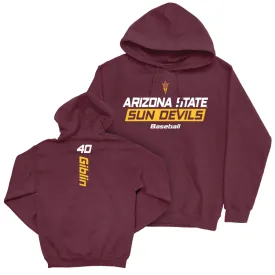 Arizona State Baseball Maroon Rush Hoodie - Jonah Giblin