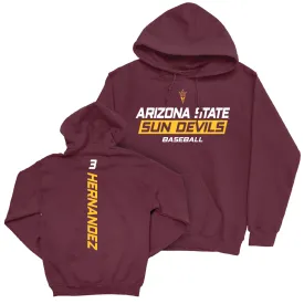 Arizona State Baseball Maroon Rush Hoodie - Jonathon Hernandez