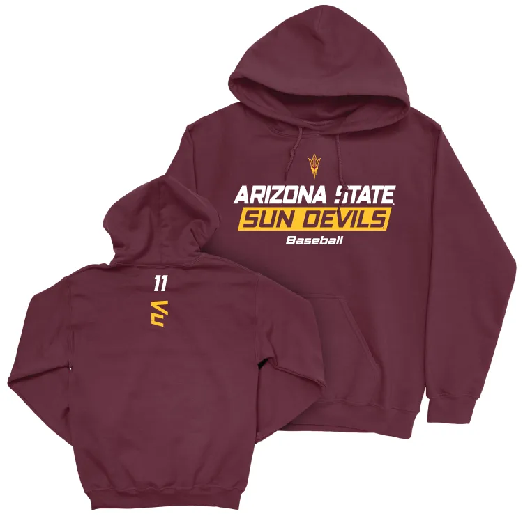 Arizona State Baseball Maroon Rush Hoodie - Kien Vu