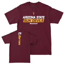 Arizona State Baseball Maroon Rush Tee - Bradyn Barnes