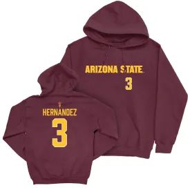 Arizona State Baseball Maroon Sideline Hoodie - Jonathon Hernandez