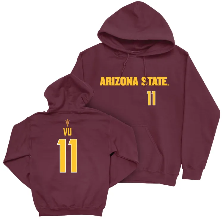 Arizona State Baseball Maroon Sideline Hoodie - Kien Vu