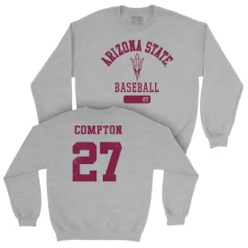 Arizona State Baseball Sport Grey Varsity Crew - Brandon Compton