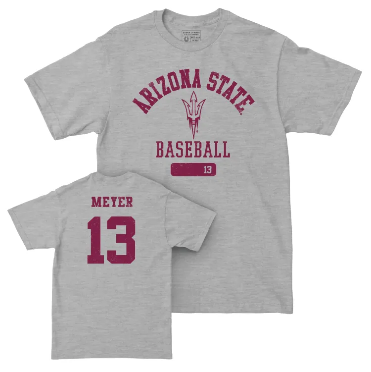 Arizona State Baseball Sport Grey Varsity Tee - Tyler Meyer