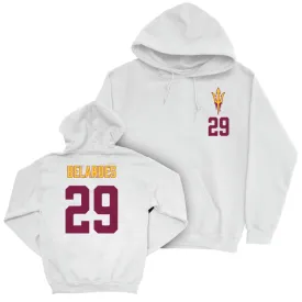 Arizona State Baseball White Logo Hoodie - Alec Belardes