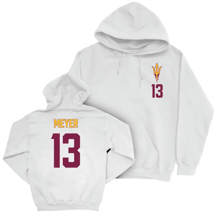 Arizona State Baseball White Logo Hoodie - Tyler Meyer