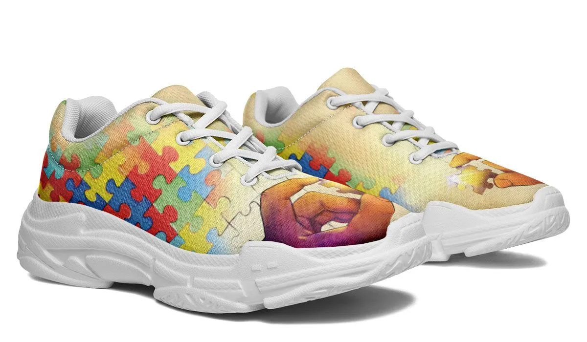 Artistic Autism Awareness Chunky Sneakers