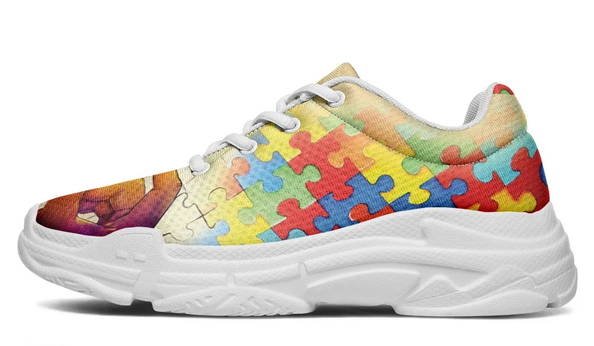 Artistic Autism Awareness Chunky Sneakers