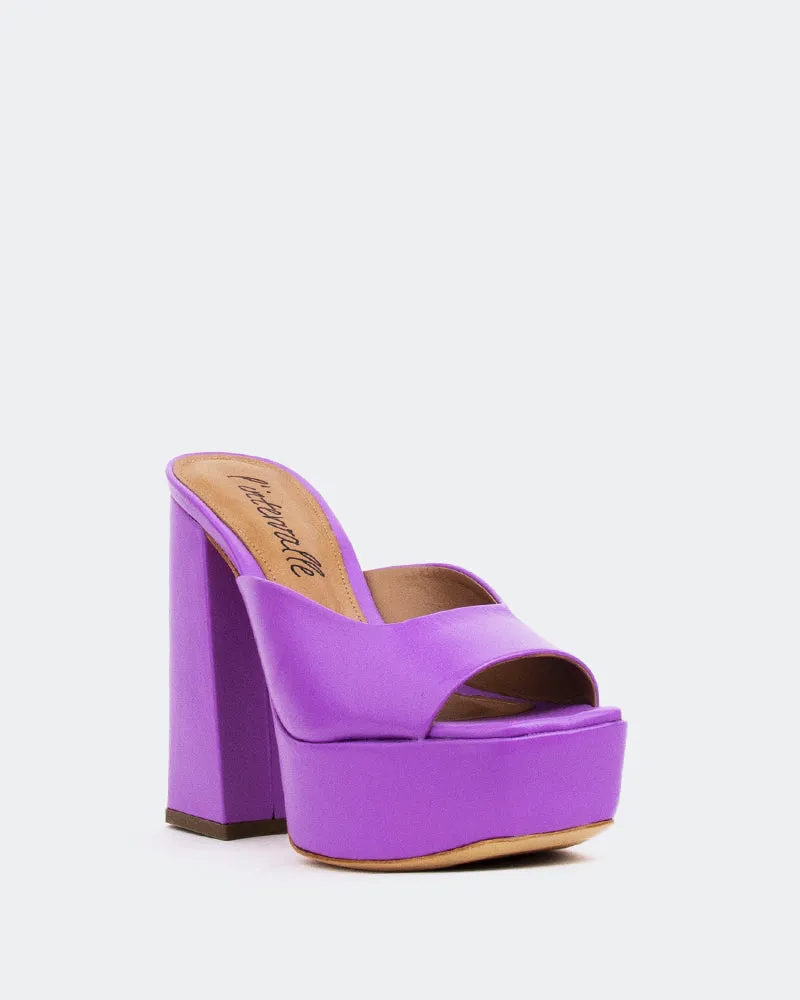 Asador, Purple Leather/Cuir Violet