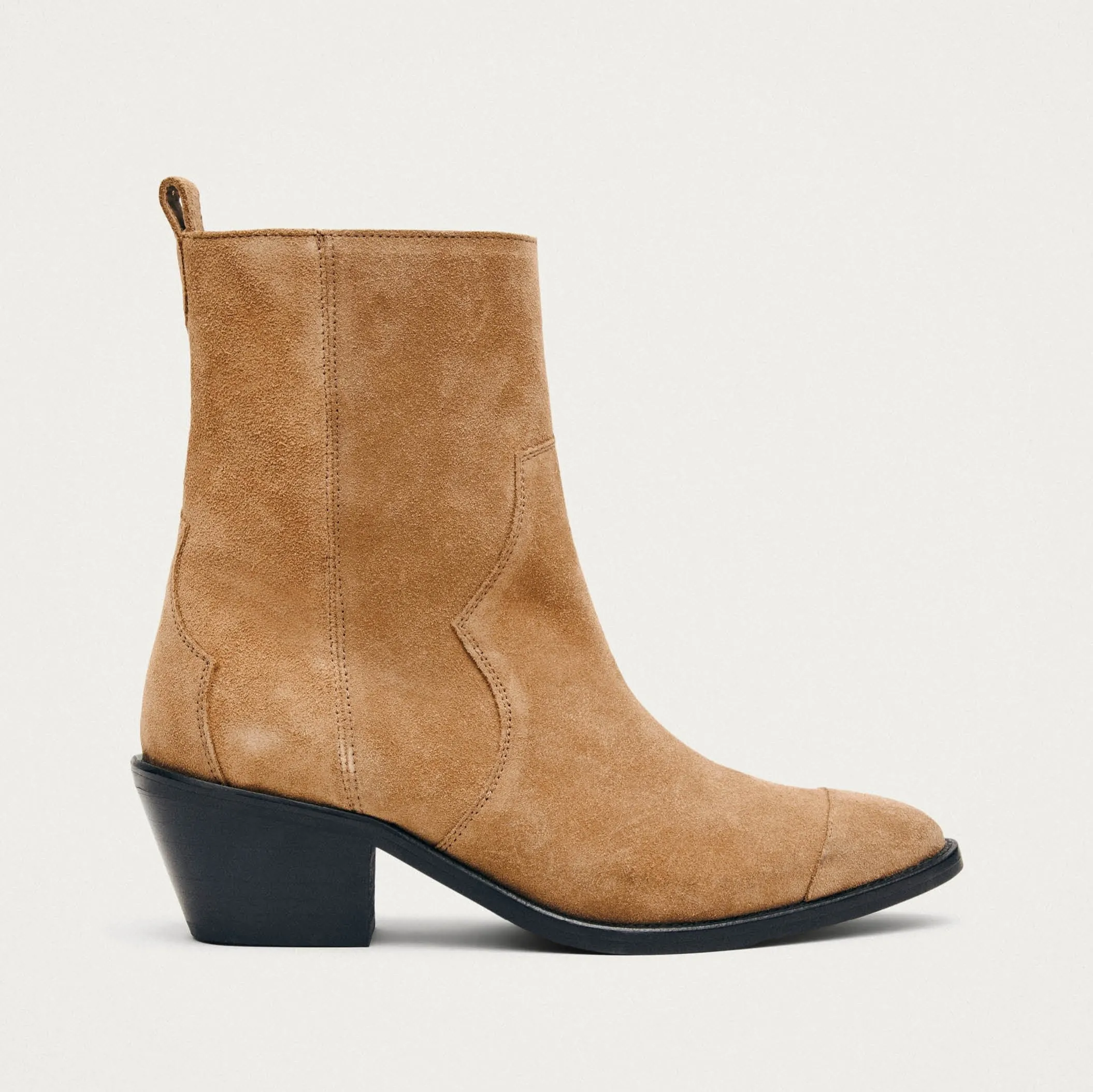 Austin Suede Tan Leather Ankle Boots