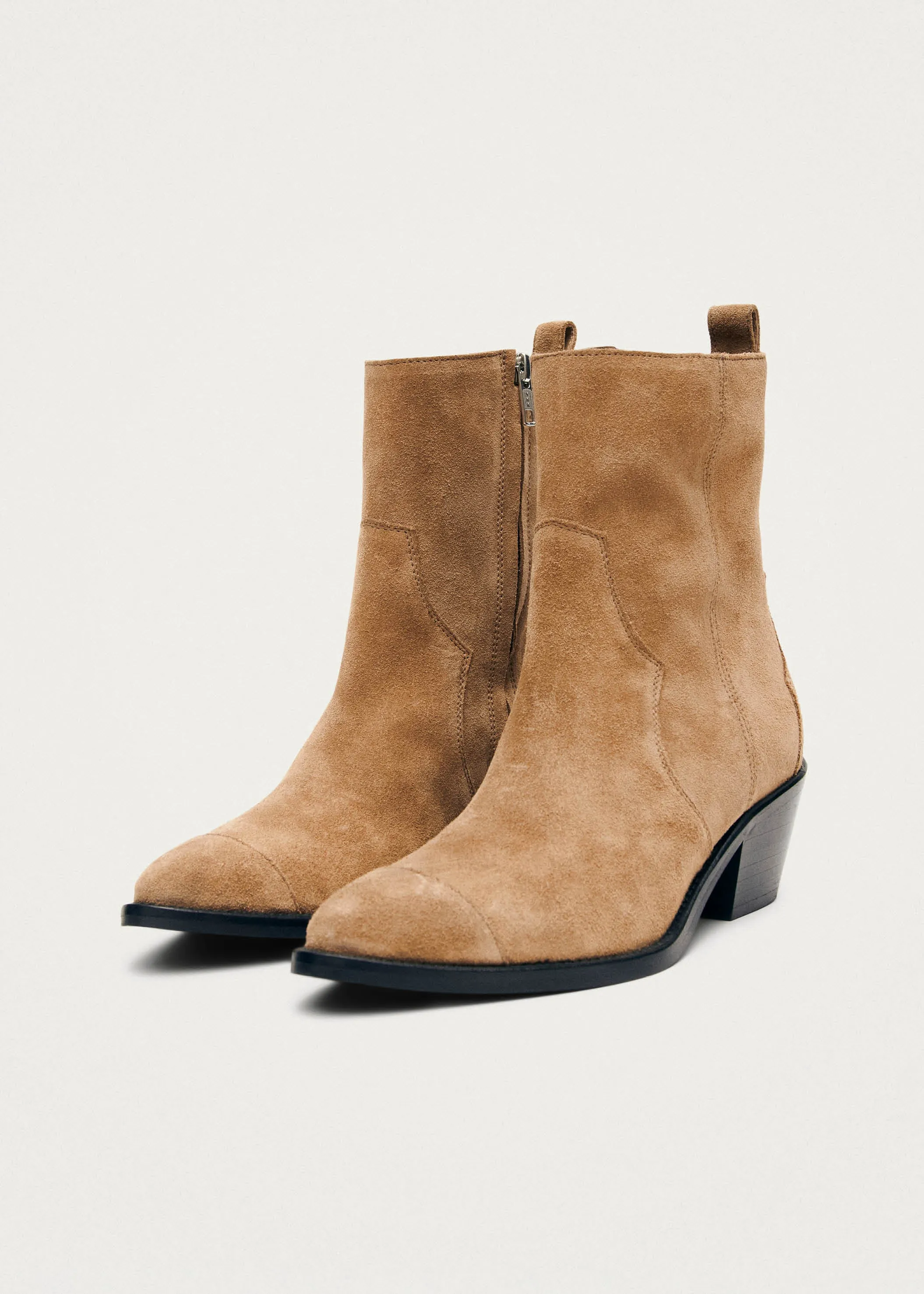 Austin Suede Tan Leather Ankle Boots