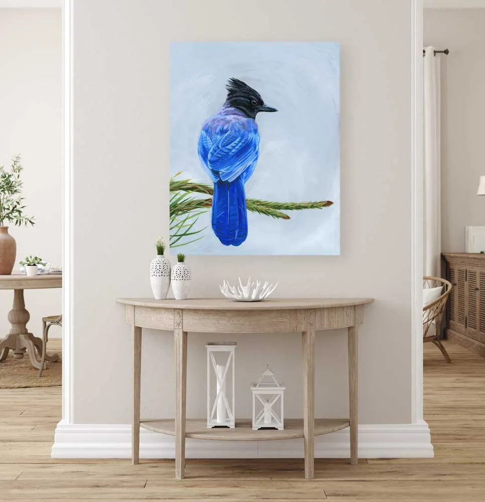 Avian Spotlight - Scrub Jay Canvas Wall Art