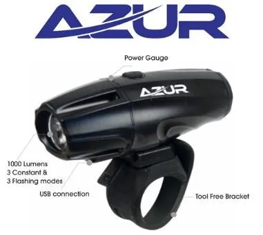 Azur Light - Cove Front Usb Rechargable - 1000 Lumen