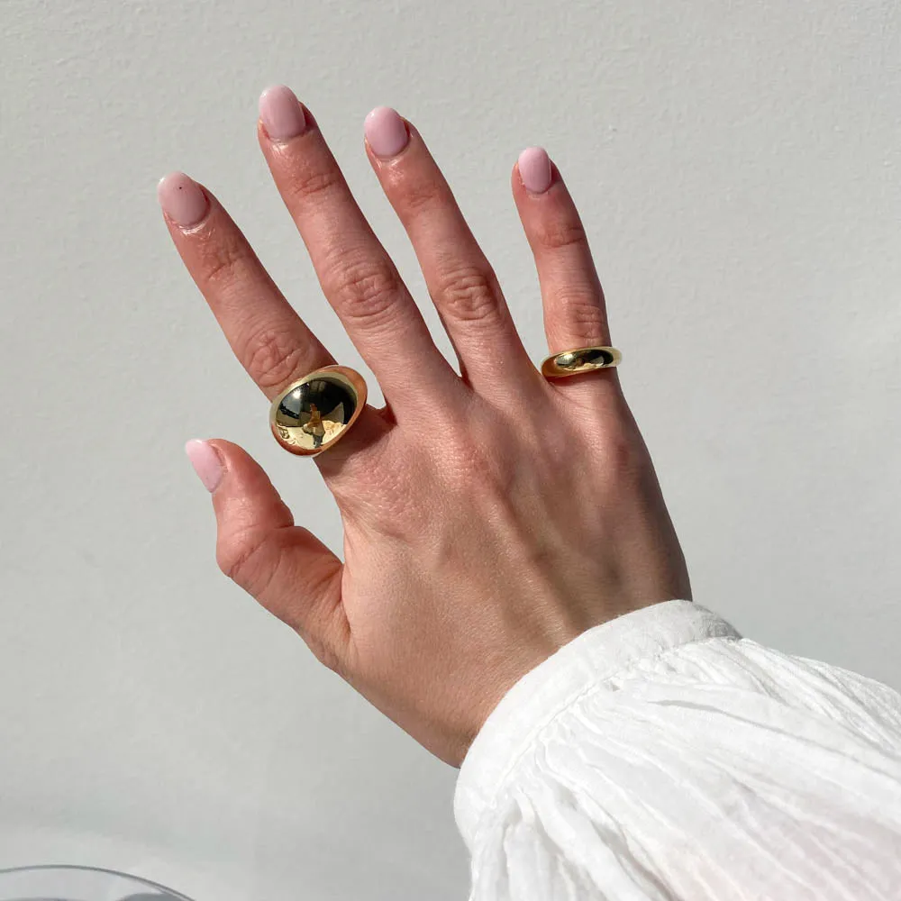 Ball Dome Ring in Gold