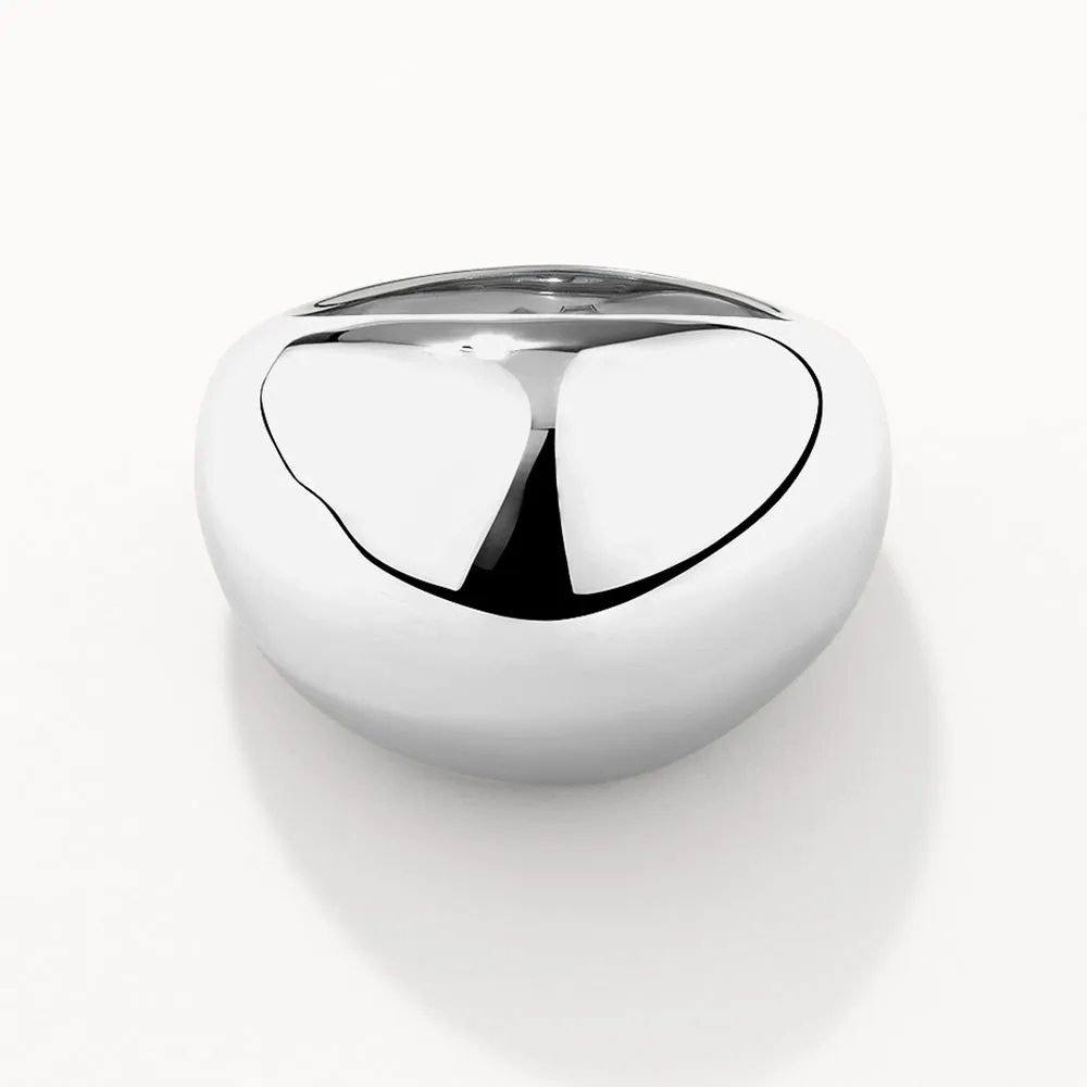 Ball Dome Ring in Silver